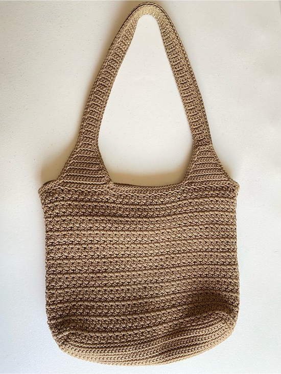 The Sak Handbags - The Sak Large Ribbed Crochet Knit Zip-up Shoulder Purse Tote